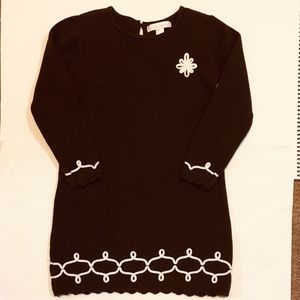 Maggie & Zoe Sweater Appliqué Dress Brown Med 5 /6